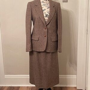 Vintage LL Bean tweed skirt suit made in England​​​​​​​​​​​​